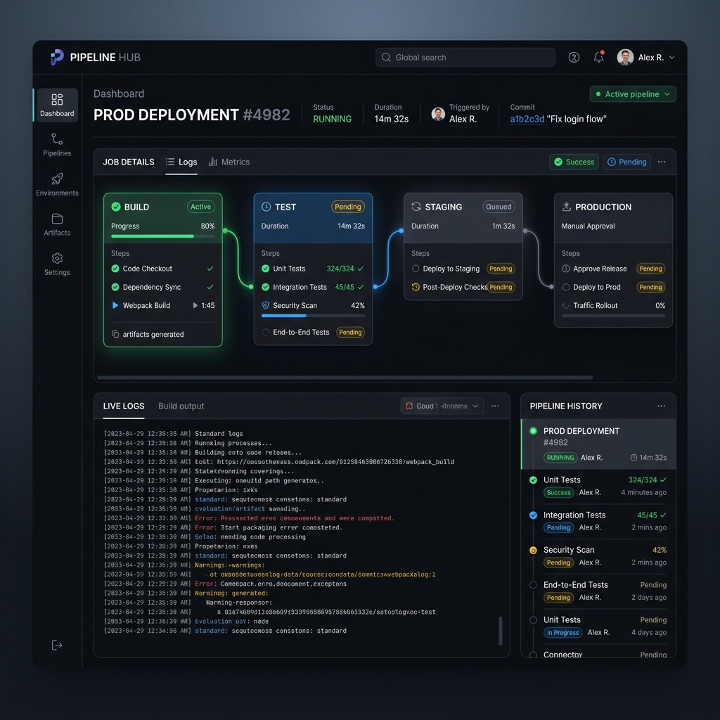 Tampilan pipeline CI/CD AutoDeploy